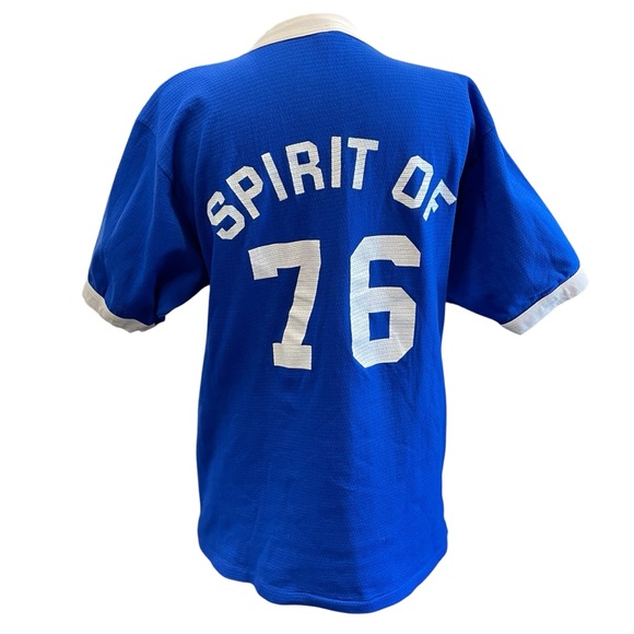 Russell Athletic Jersey Ringer Jersey T Mens Shirt Sz L VTG Viking Spirit of 76 - Picture 2 of 9